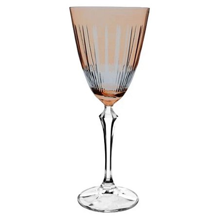 TACA P/ AGUA EM CRISTAL LAPIDADO ELIZABETH BOHEMIA 350ml
