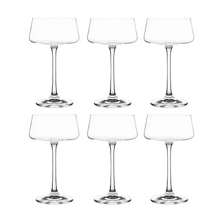 JOGO DE 6 TACAS PARA COQUETEL CRYSTALEX XTRA CRISTAL 220ml