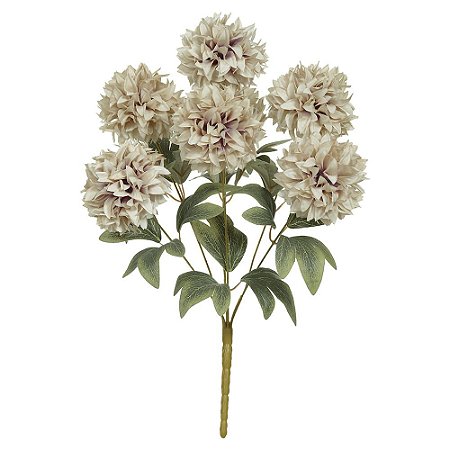 BUQUE DE FLORES CRISANTEMO X7 OFF WHITE 42cm