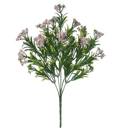 FOLHAGEM GRASS GIPSO X5 GALHOS ROSA CLARO 35cm