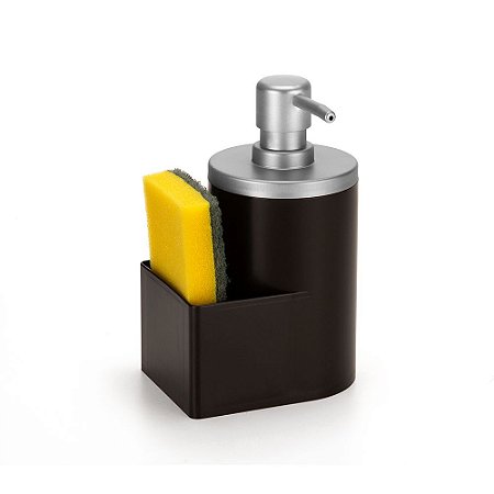 DISPENSER PRETO DETERGENTE E BUCHA 600ML - ARTHI