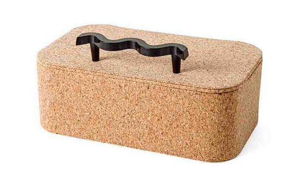 CAIXA EM MDF COM REVESTIMENTO EM CORTICA MART 21,5cm