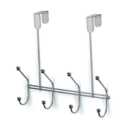 SUPORTE ECLIPSE CROMADO P/PORTA 4 GANCHOS DUPLOS - ARTHI
