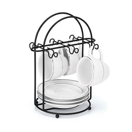 SUPORTE EM METAL PARA XICARA DE CHA BLACK - ARTHI