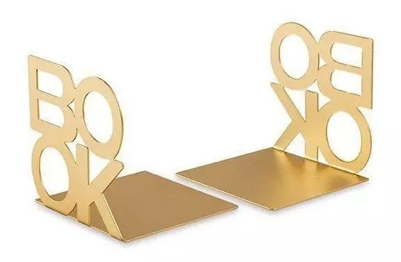 APARADOR DE LIVRO BOOK EM METAL DOURADO MART 13cm