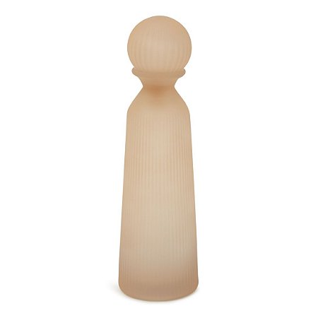 VASO GARRAFA DECORATIVA EM VIDRO ROSA MART 34cm
