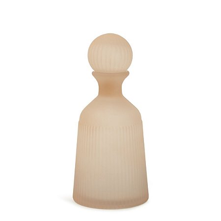 VASO GARRAFA DECORATIVA EM VIDRO ROSA MART 27,5CM