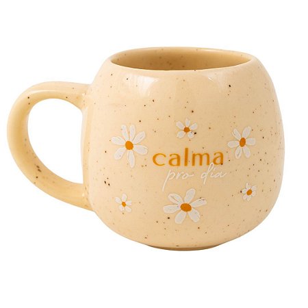 CANECA OVAL EM CERAMICA CALMOMILA 300ml UATT