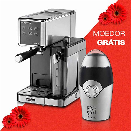 Máquina de Café Espresso Ariete 1397 Ametista 15bar + Moedor Pro Grind 220v