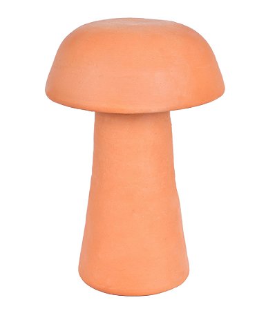 ESCULTURA COGUMELO SLIM EM CERAMICA G TERRACOTA - 23cm