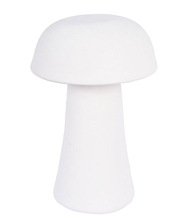 ESCULTURA COGUMELO SLIM EM CERAMICA G OFF WHITE - 23CM