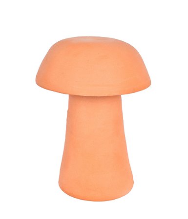 ESCULTURA COGUMELO SLIM EM CERAMICA M TERRACOTA - 21CM