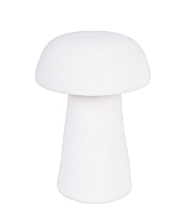 ESCULTURA COGUMELO SLIM EM CERAMICA M OFF WHITE - 21CM