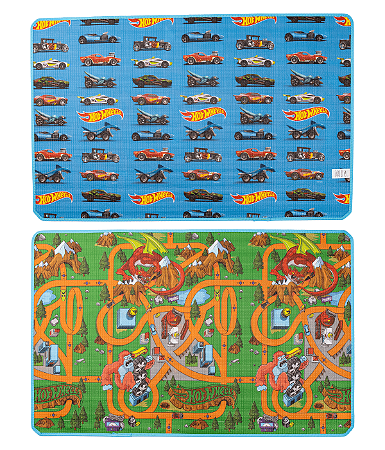 TAPETE DUPLA FACE RECREIO MATTEL HOT WHEELS 90x140cm JOLITEX