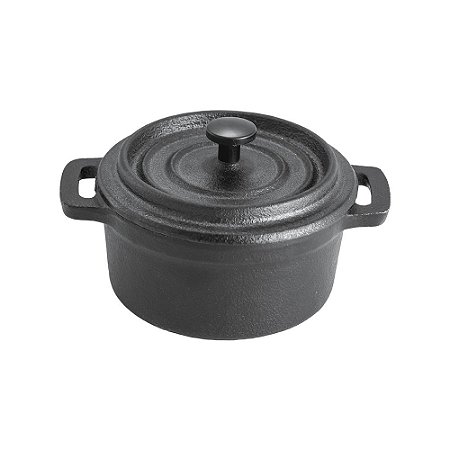 MINI CACAROLA DE FERRO FUNDIDO - 10CM COM TAMPA PETIT