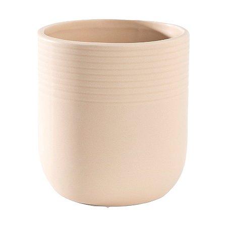 VASO DECORATIVO DE CERAMICA TIMELESS BEGE - 14cm