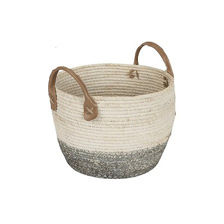 CESTOS ELEGANCE EM SEAGRASS DECORATIVO M