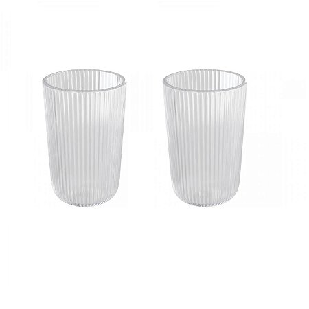 CJ 2 COPOS ALTOS DE VIDRO LINES 450ML - WOLFF