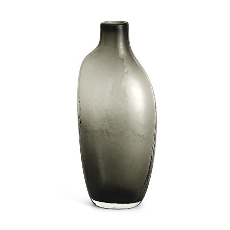 VASO EM VIDRO CINZA MART 25,5cm