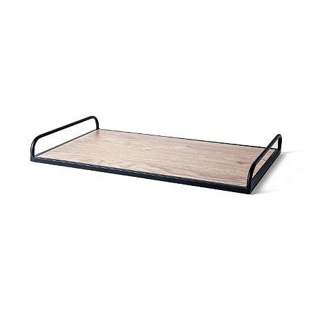 BANDEJA EM MDF COM METAL BEGE MART 50,5cm