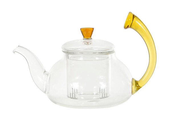 CHALEIRA VIDRO BOROSSILICATO C/INFUSOR E ALCA DESIGN - 700ML