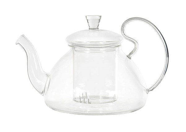 CHALEIRA TRANSPARENTE VIDRO BOROSSILICATO C/INFUSOR - 700ml