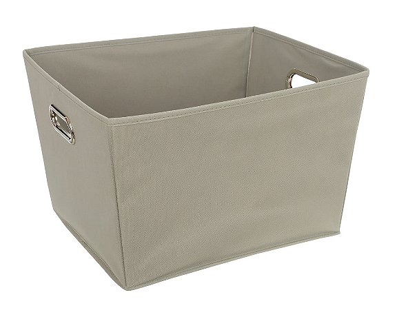CAIXA ORGANIZADORA TNT  C/ALCA CROMADA (CINZA CLARO) 38cm