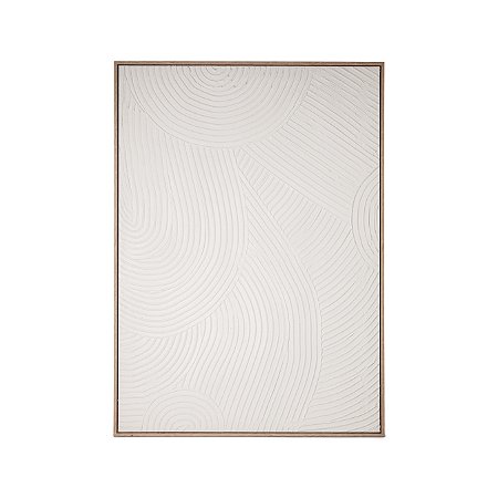 QUADRO EM CANVAS TEXTURIZADO BRANCO MART - 105x75cm