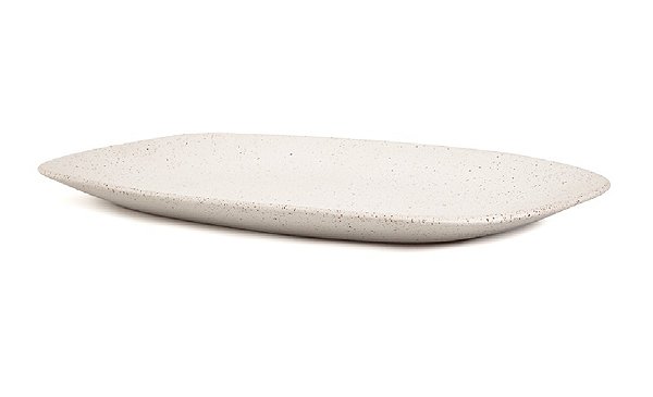 BANDEJA EM CERAMICA OFF WHITE MART - 2,5x40,5cm