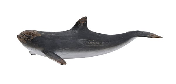 ESCULTURA GOLFINHO DECORATIVO EM RESINA PRETO