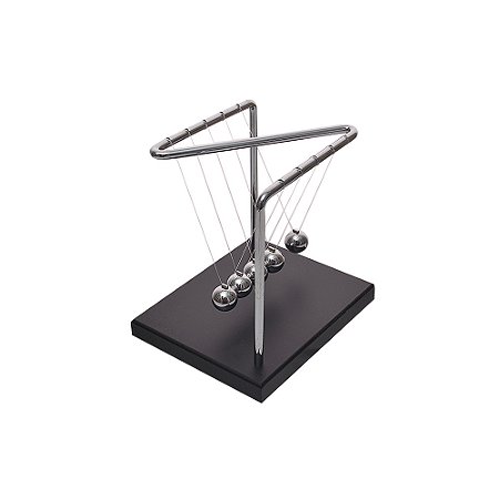 ESCULTURA DECORATIVA PENDULO DE NEWTON METAL/MADEIRA 14,5 cm