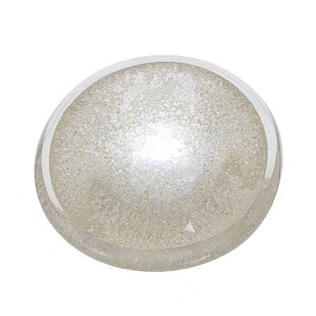 ESCULTURA DECORATIVA EM VIDRO CHAMPAGNE E TRANSPARENTE 12cm