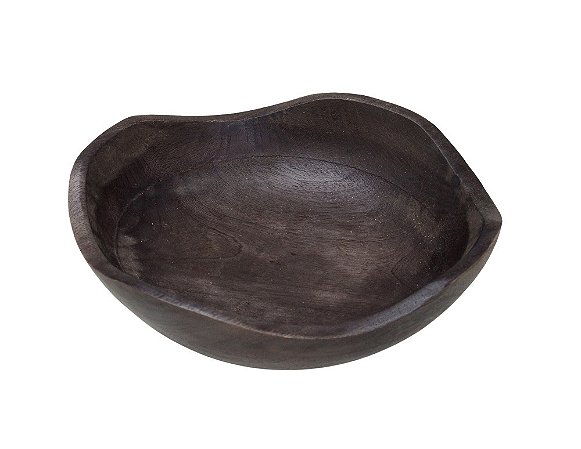 CENTRO DE MESA DECORATIVO EM MADEIRA NA COR MARROM - 7x24cm