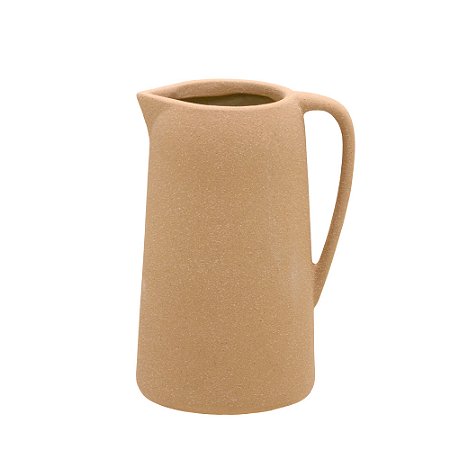 VASO JARRO DECORATIVO EM CERAMICA NA COR TERRACOTA 20CM
