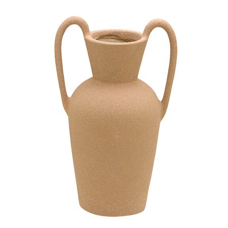 VASO DECORATIVO EM CERAMICA NA COR TERRACOTA 25CM