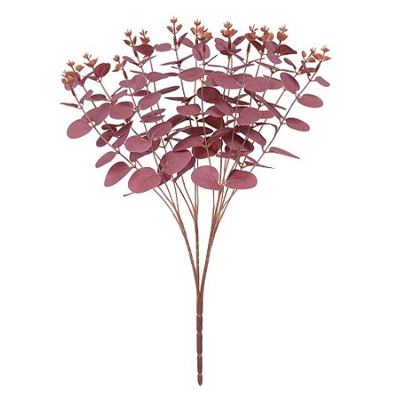 BUQUE DE EUCALIPTO DECORATIVO (ROSA OUTONO) 36cm
