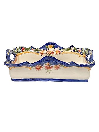 TRAVESSA CERAMIC C/ALCA MADALENA PINTADO A MAO LUIZ SALVADOR