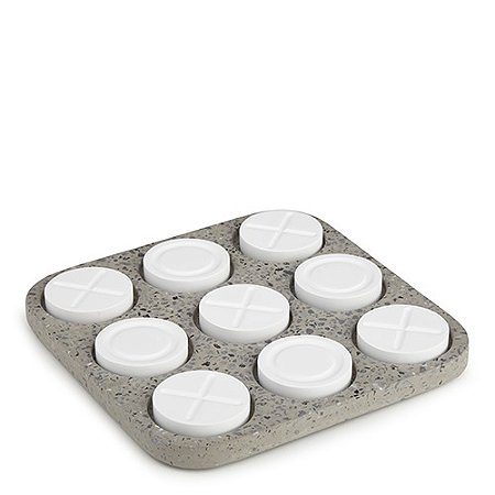 JOGO DA VELHA DECOR EM CIMENTO E POLIRRESINA CINZA/BRA MART