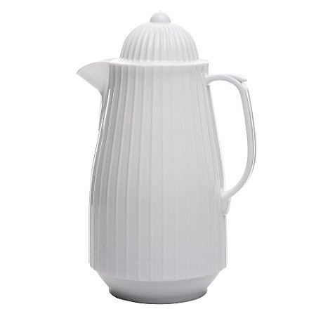GARRAFA TERMICA DE PLASTICO MINI BAMBU BRANCA 400ML - LYOR