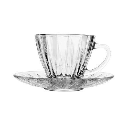 CJ 2 XICARAS CAFE CRISTAL DE CHUMBO C/PIRES 90ML - LYOR