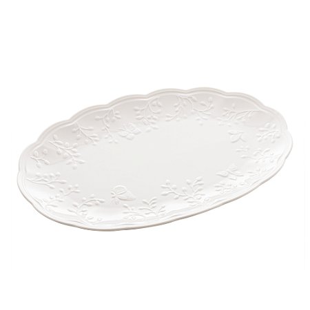 TRAVESSA DE PORCELANA NEW BONE BUTTERFLY FLOWER 36,5CM LYOR