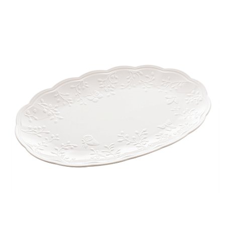 TRAVESSA DE PORCELANA NEW BONE BUTTERFLY FLOWER 31,5CM -LYOR