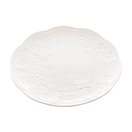 PRATO SOBREMESA DE PORCELANA NEW BONE BUTTERFLY 19CM - LYOR