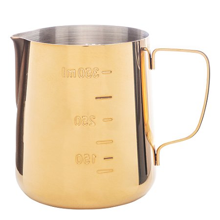 LEITEIRA JARRA DE ACO INOX DOURADA 350ml - LYOR