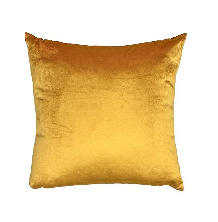 Almofada Quadrada Veludo Dourado 50x50cm Premium