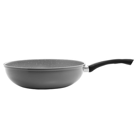FRIGIDEIRA WOK ALUMINIO E CERAMICA INDUCAO 28CM CINZA LYOR
