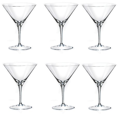 CJ 06 TACAS MARTINI  INVINO RCR CRISTALLERIA ITALIANA 350ML