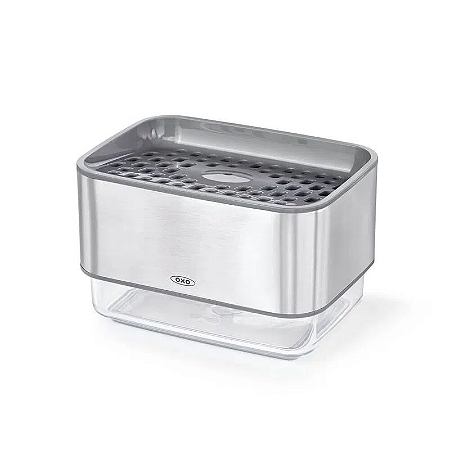 DISPENSER PORTA DETERGENTE INOX E ESPONJA  400ML - OXO