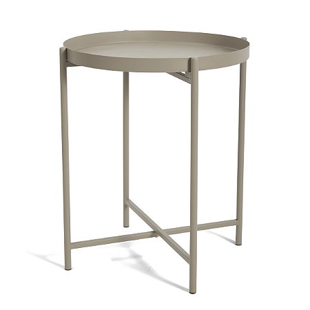 MESA REDONDA EM METAL MARROM 43CM - MART