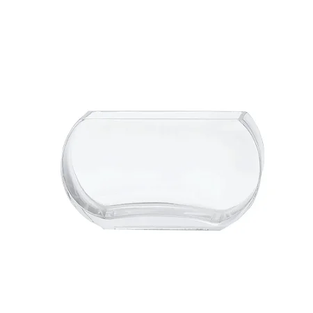 VASO DECORATIVO EM VIDRO TRANSPARENTE 23cm